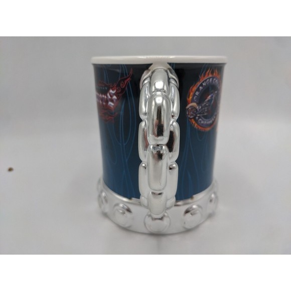 Cup Mug Coffee Tea Beer Orange County Choppers Motorcycle Chrome Unique - Picture 5 of 12